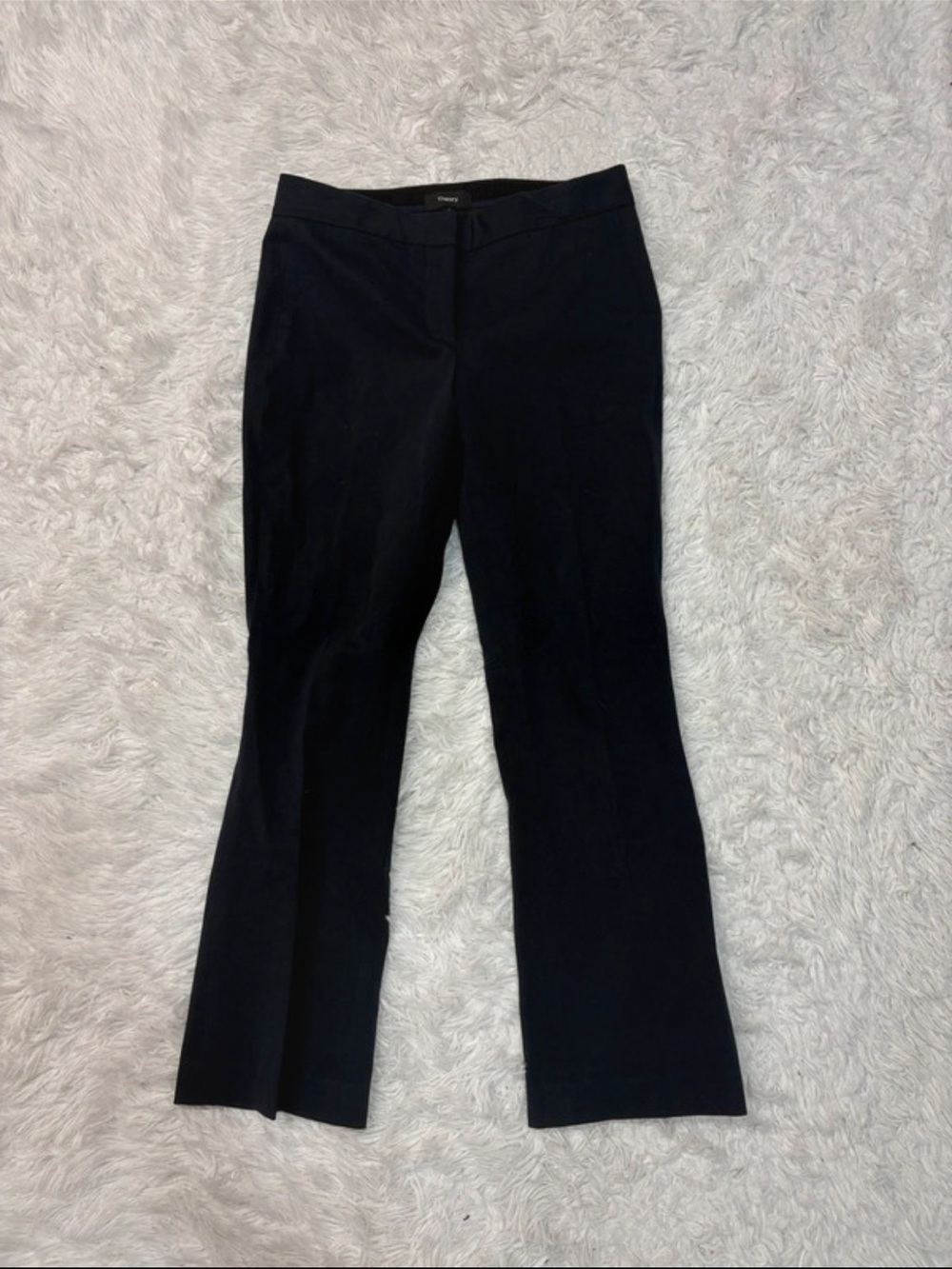 Theory navy cropped flare pants size 0